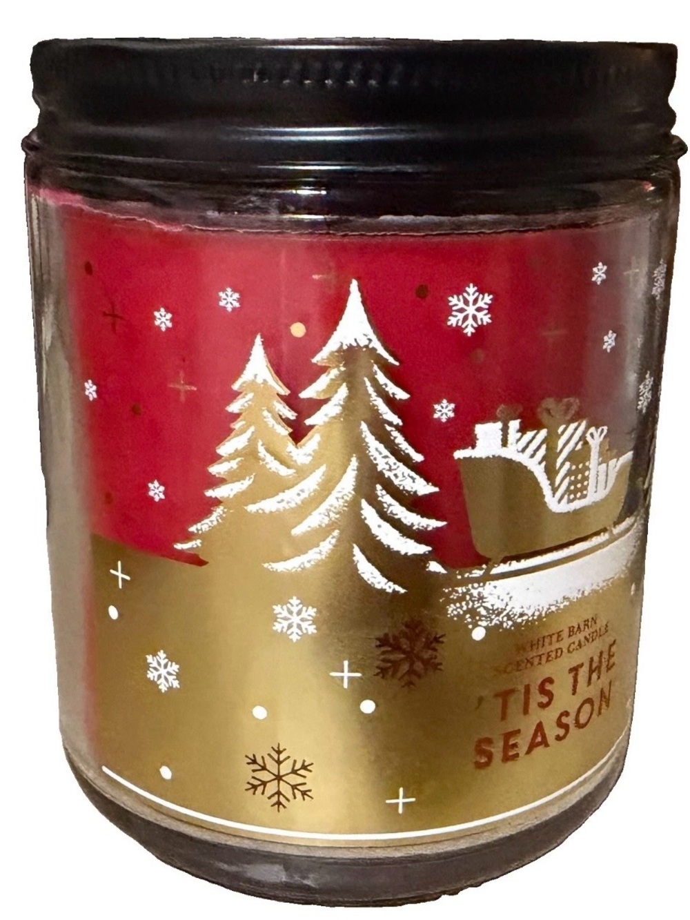 White Barn "Tis the Season" Scented Candle 7 oz Holiday Single Wick Jar